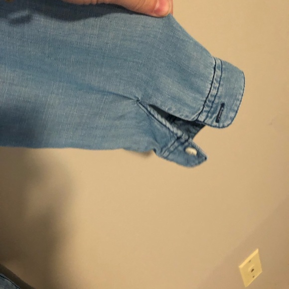 Jcrew Drapey Chambray Short Dress Denim Size Small - Picture 4 of 5